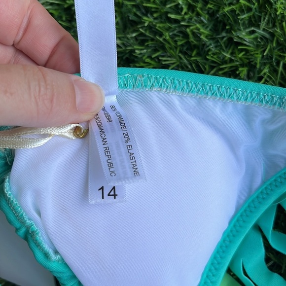 TO THE 9’s Green Kids 2 Piece Bikini size 10/14 - Picture 6 of 6